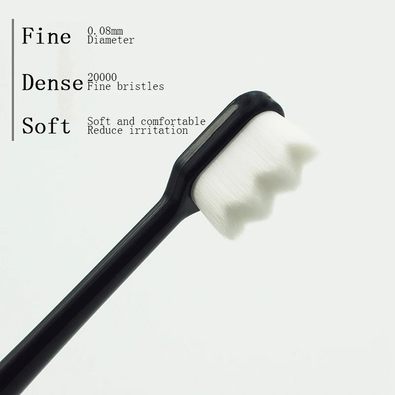 

4PCS Super Soft Micro Nano Toothbrush 10000+ Solid Color Toothbrush Wavy Dental Oral Care Clean Bristle Dental Oral Care Brush