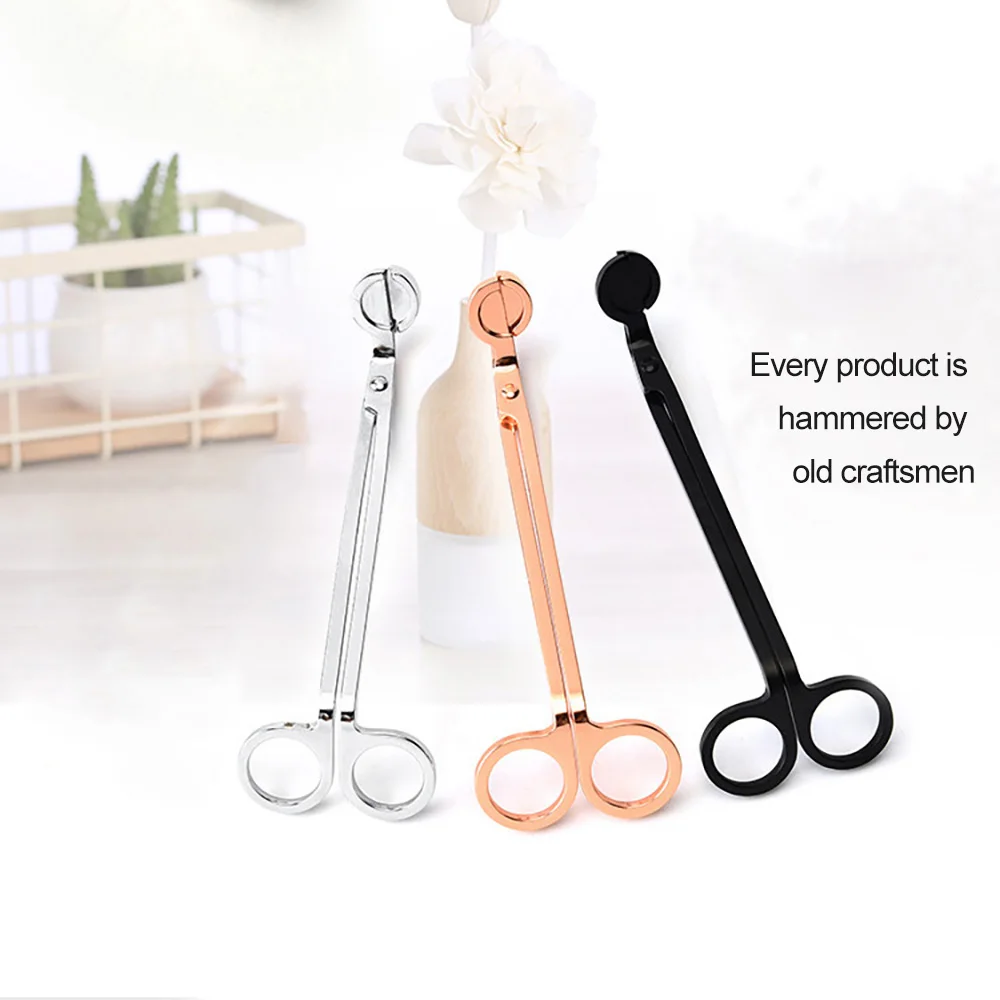

High Quality Stainless Steel Candle Wick Trimmer Oil Lamp Trim Scissor Cutter Snuffers Silver Black Rose Gold Colour