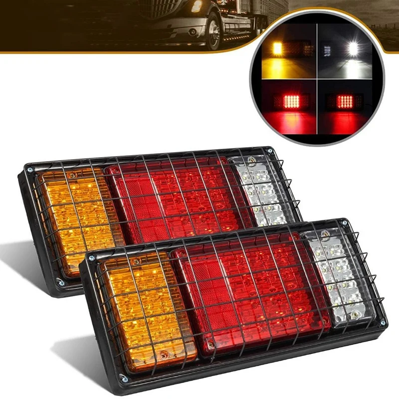 2Pcs 12V LED Truck Trailer Tail Lights Turn Signal Brake Light Running Reverse | Автомобили и мотоциклы