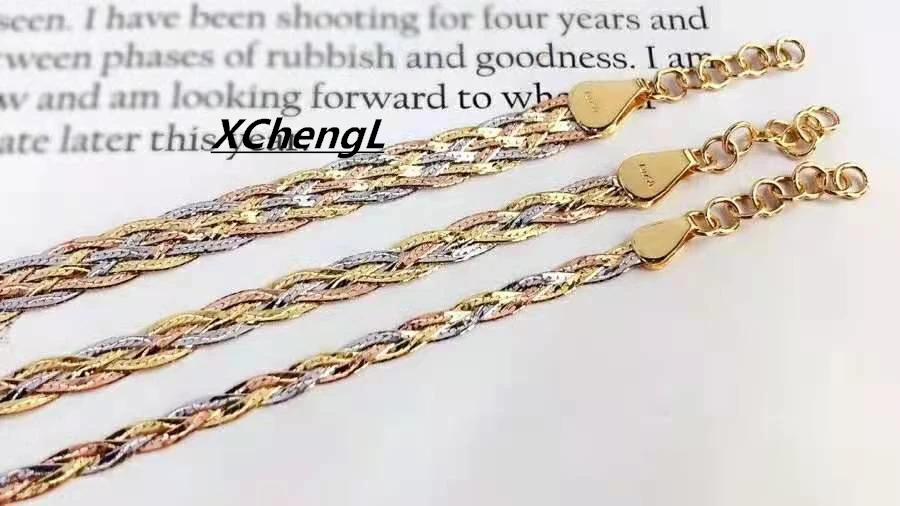 new fashion 18k real gold woven bracelet jewelry for lady&women&gift