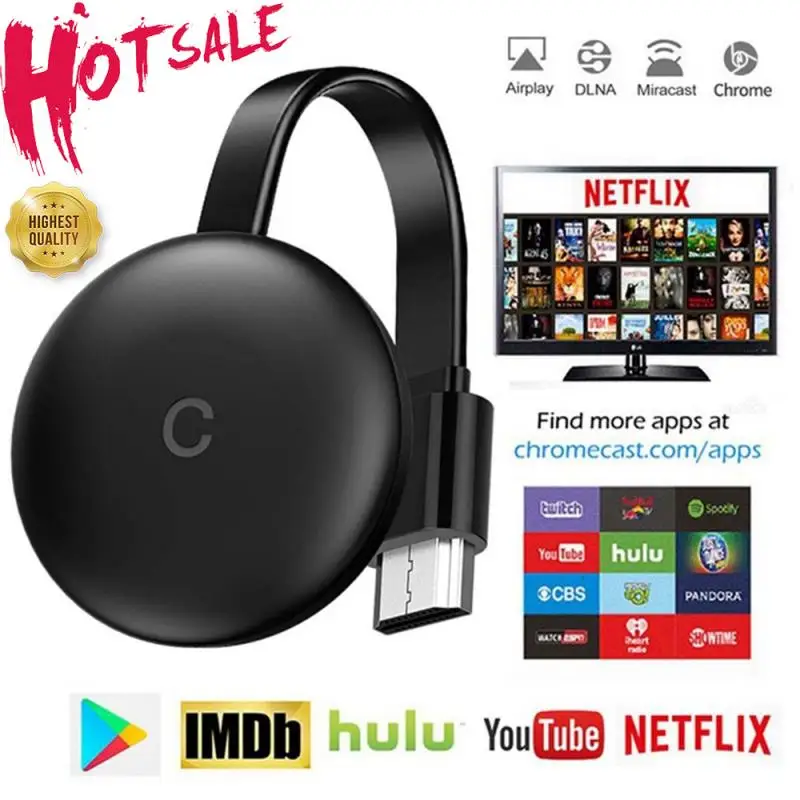 

ТВ-флешка G12 для Chromecast 4K HD, совместимый с медиаплеером G12, Wi-Fi дисплей, адаптер, экран, зеркальное отображение 1080P HD TV
