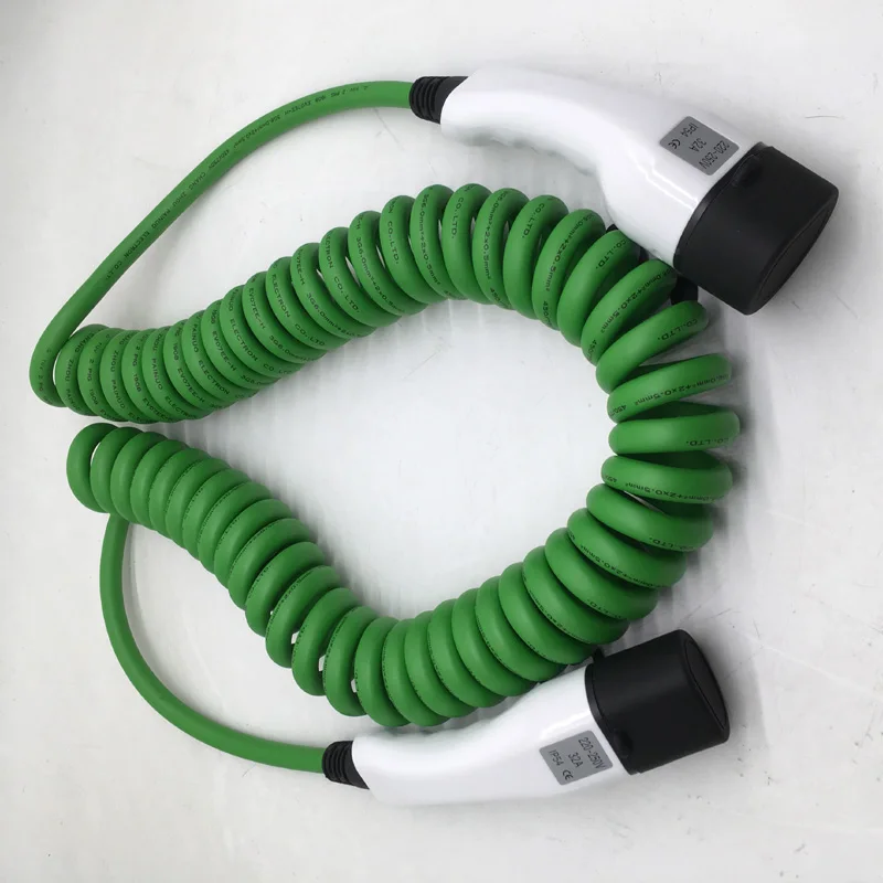 32a однофазный кабель ev Тип 2 к пружинный провод EV зарядное устройство для