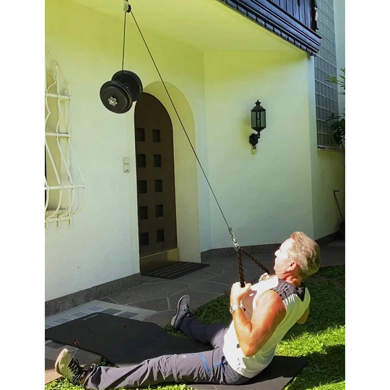 

Pulley Cable Machine Attachment System with Loading Pin Arm Muscle Strength Home Gym Workout Equipment for Pulldowns