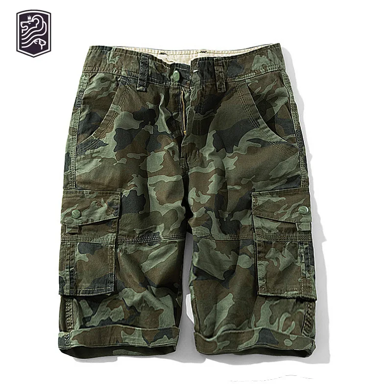 2020 мужские военные карго шорты летние армейские зеленые хлопковые свободные с