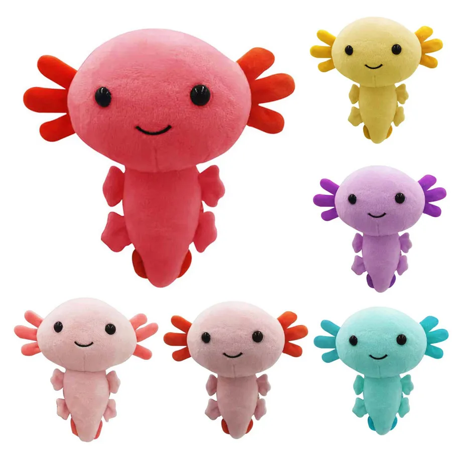 Плюшевая игрушка Kawaii Axolotl, 20 см, Мультяшные милые животные, мягкие куклы, плюшевая кукла для детей, день рождения