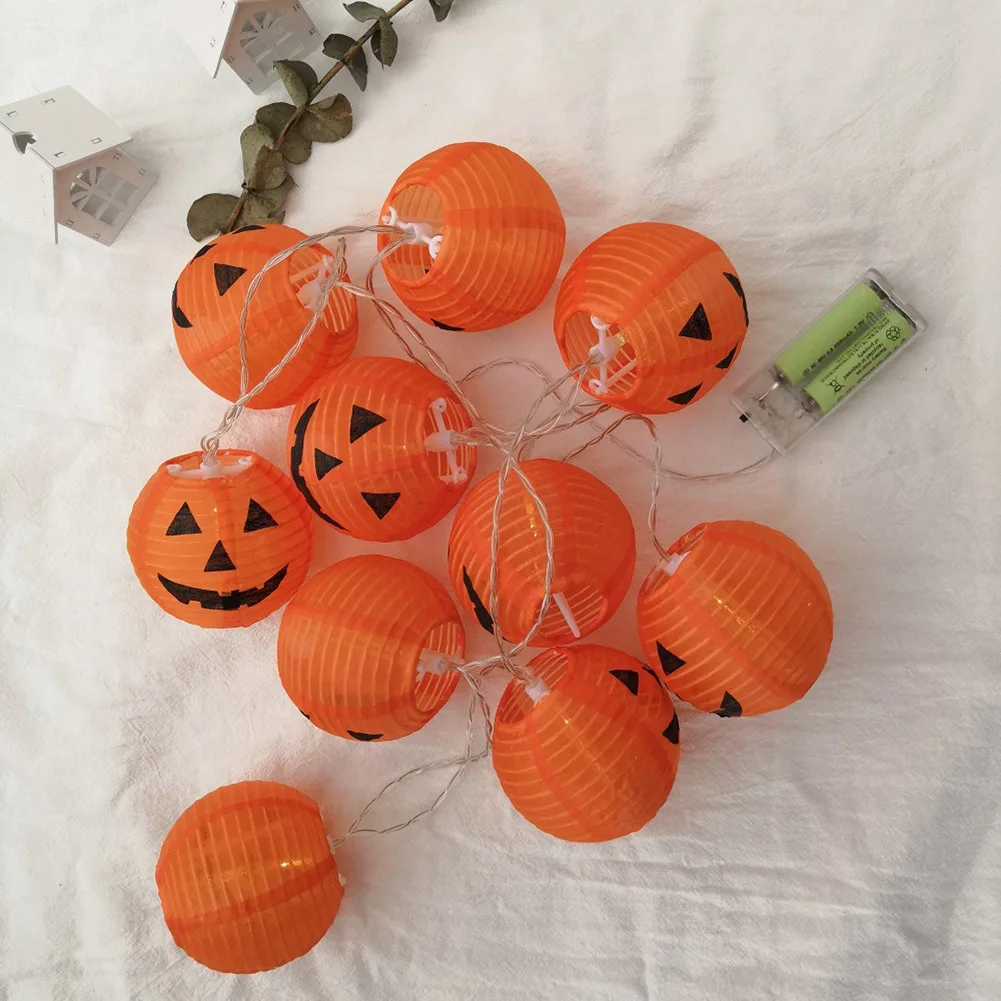 Экономичный Хэллоуин DIY Украшение фестиваль фонарь тыква гирлянда огни призрак
