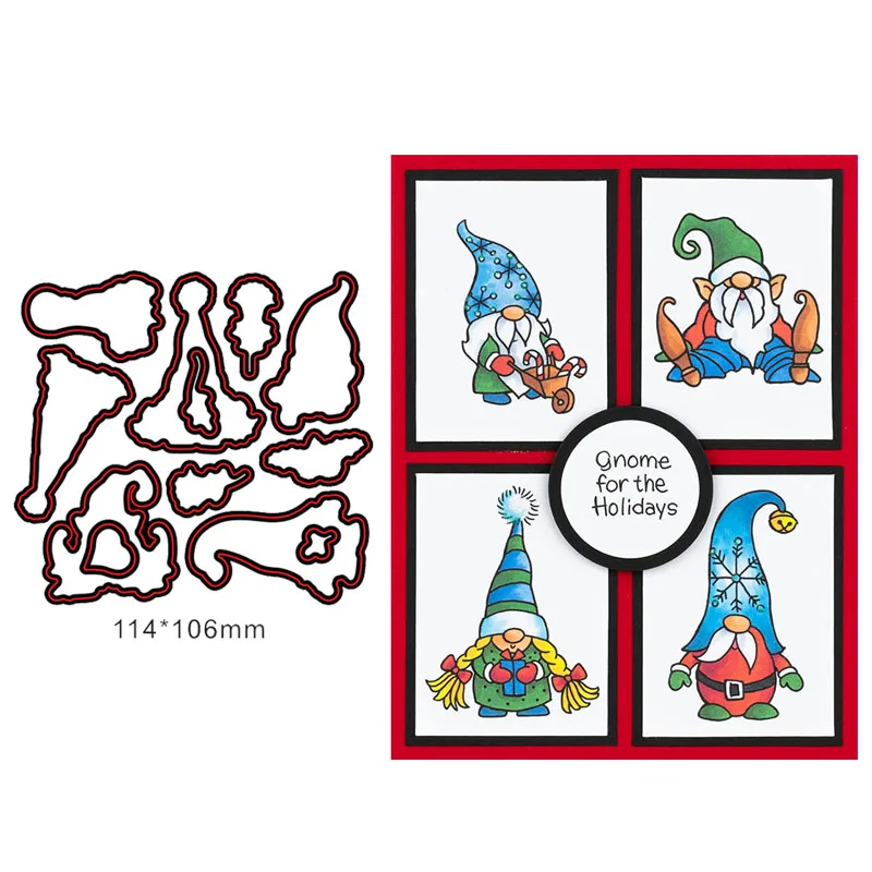 Санта Клаус и рождественские прозрачные резиновые штампы высекальные