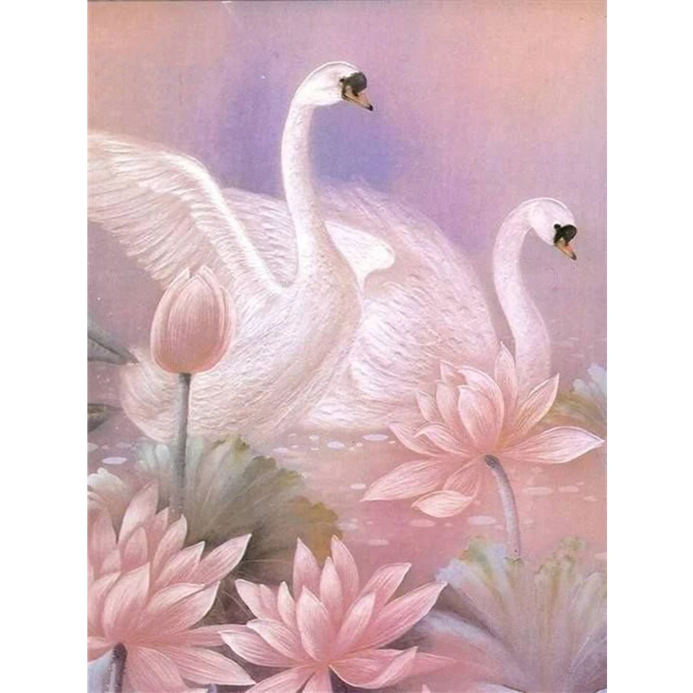 Алмазная вышивка с животными алмазная ледь цветы лотос рисунок Стразы алмазные