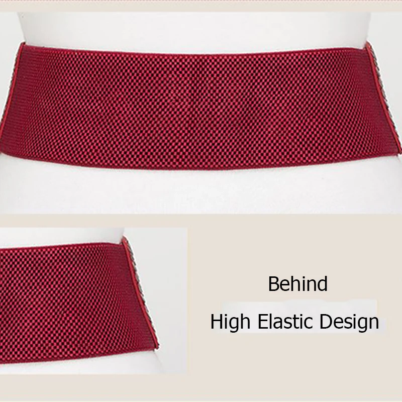 Hot Sales Retro Luxury Waist Wide All-match Decorative Sweet Lady Dress Width Elastic Retro Skirt Crony Women Belt