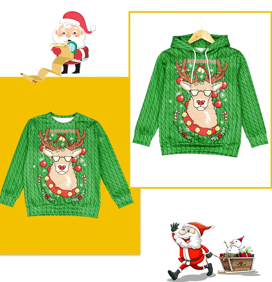 Унисекс Уродливый Рождественский свитер смешной Санта эльф смешная