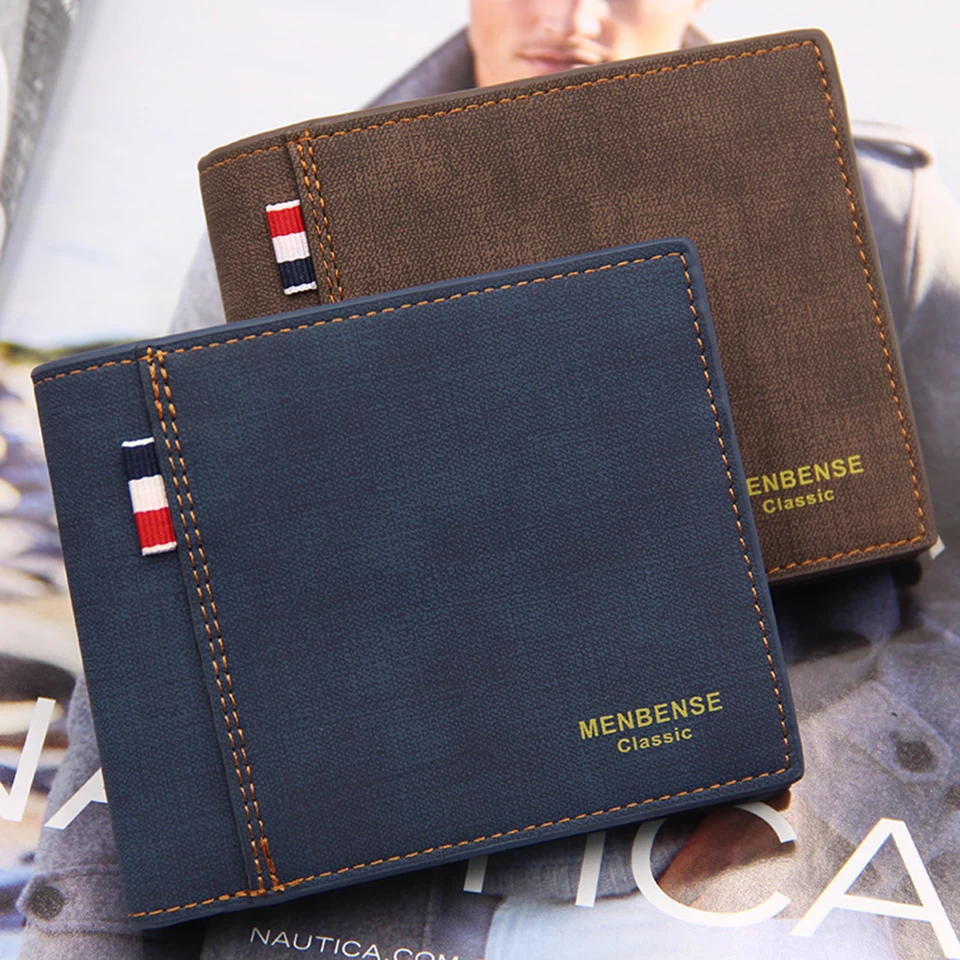 Бизнес Мужские кошельки маленькая короткая мужская сумка кошелек держатель для