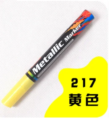 Yellow1 1 шт. на масляной основе Краски металлические маркеры Шарпи 3,0 мм цвета: золотистый, серебристый Керамика стекло ROCK фарфоровая кружка дерево Ткань Холст Краски Инж - Цвет: Yellow1