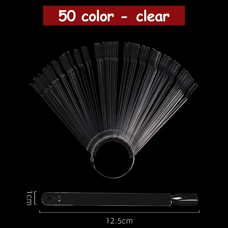 Маникюрные инструменты миндаль Прозрачные типсы цветовая диаграмма дисплей