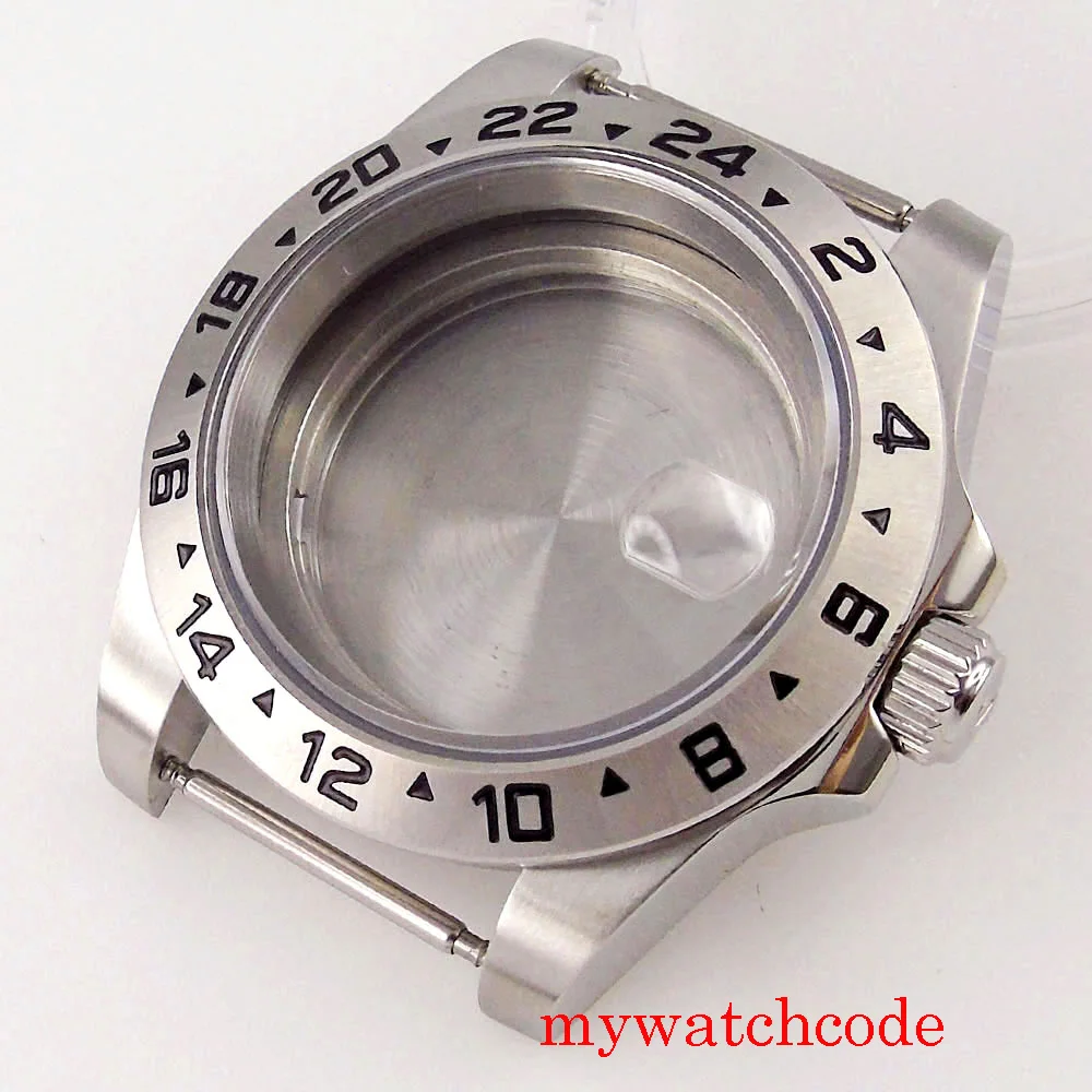 

40mm Parnis Stainless Steel Watch Case Sapphire Glass Fit MIYOTA 8215 821A ETA 2836 Mingzhu 2813 3804 Automatic Movement