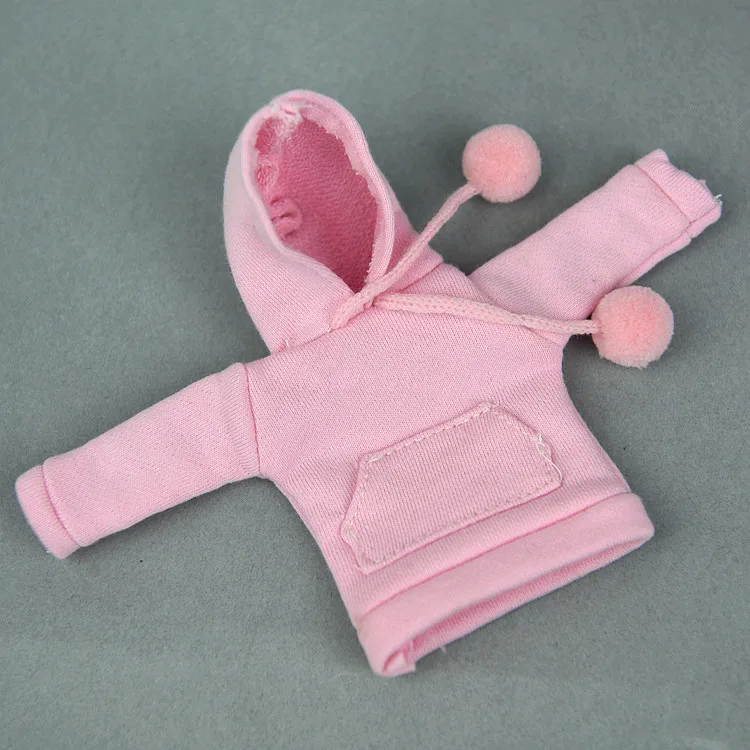 pink Sweatshirt 1/6 bjd Sweatshirt for barbie blyth Clothes Doll Accessories ropa boneca casa Parka Outfit for barbies vestiti baby toy 1 pcs - Цвет: pink Sweatshirt