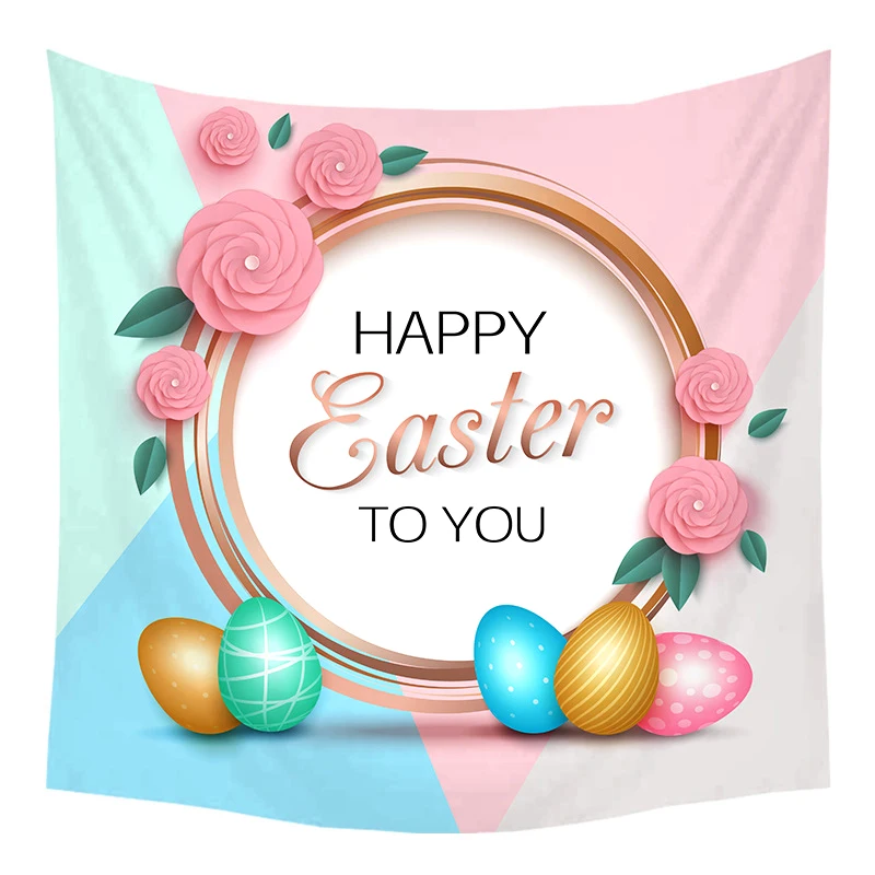

3D Easter Tapestry Wall Hanging Botanical Celestial Floral Wall Tapestry Hippie Flower Wall Carpets Dorm Decor Starry Sky Carpet