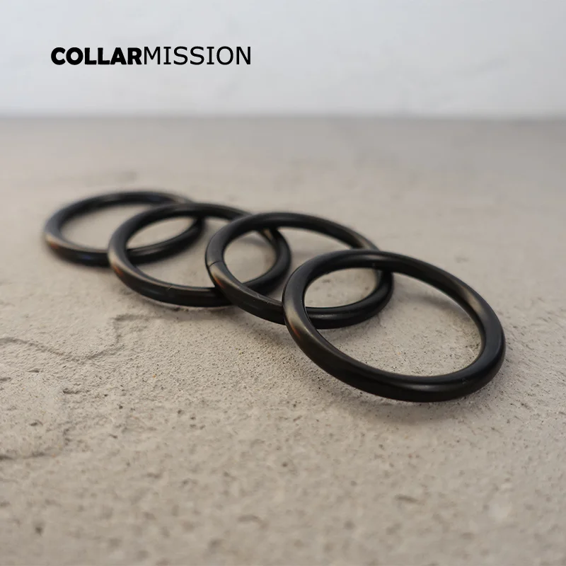 Металлические черные уплотнительные кольца для ошейника щенка 30 мм ремешок
