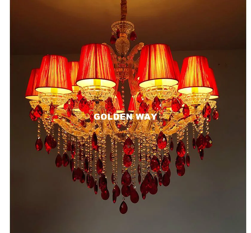 Бесплатная доставка прозрачная Золотая хрустальная люстра светящаяся