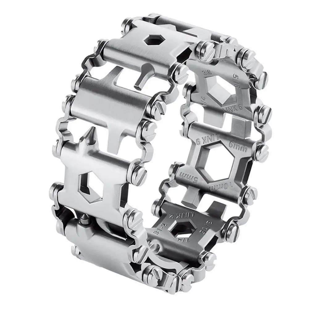 Man Spliced Bracelet Multifunctional Wearing Screwdriver Tool Hand Chain Field Survival | Украшения и аксессуары