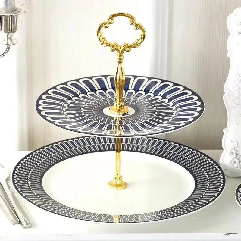 

Керамическая двухслойная стойка для кухни гостиной, десертов, свадебные подарки на день рождения, полка для фруктов