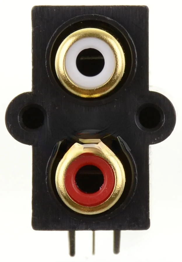 

Sealed 2-position 3-pin RCA Lotus Socket, Gold-plated AV Amplifier Chassis Accessories, Concentric Hole Distance 14MM