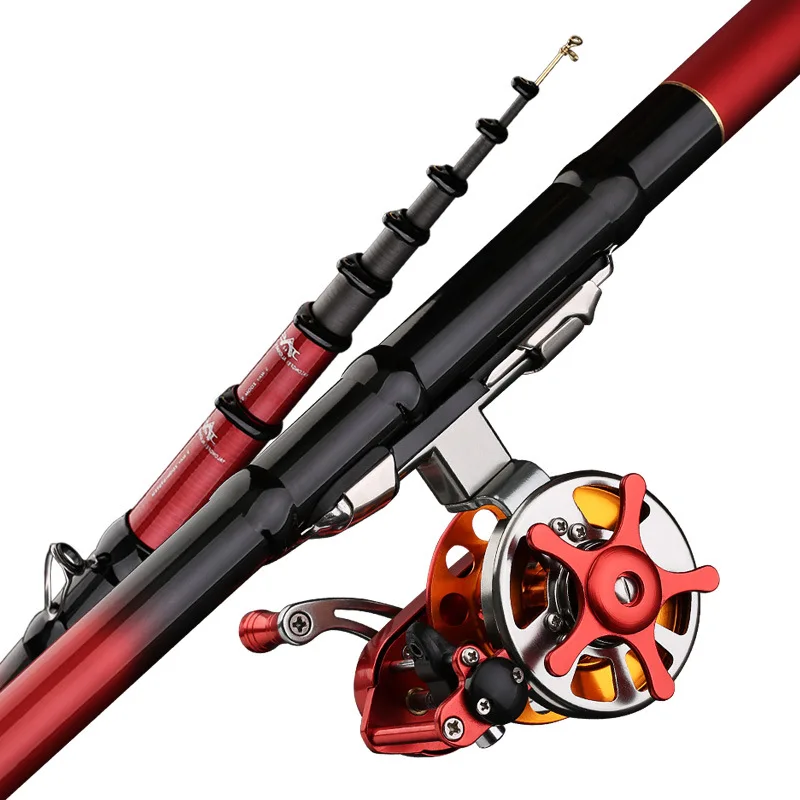 High Quality Carbon Fishing Rod 4.5M 5.4M 6.3M 7.2M Three Positioning Telescopic Fishing Rod Spinning Fishing Tackle Sea pole