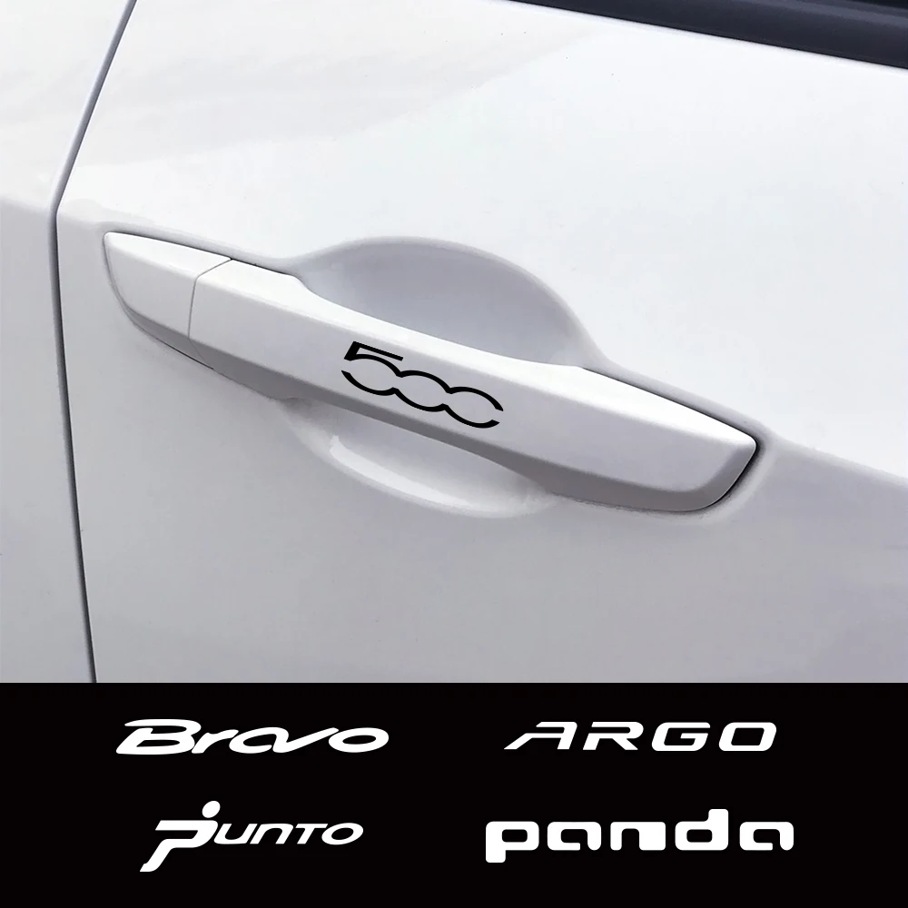 4 шт. наклейки на автомобильные ручки для Fiat 500 ARGO BRAVO FREEMONT IDEA LINEA PANDA PUNTO SEICENTO SIENA Doblo