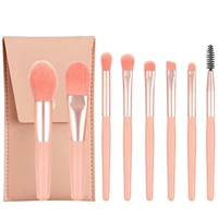 8pcs eye shadow powder foundation brushes soft wooden handle makeup brushes set