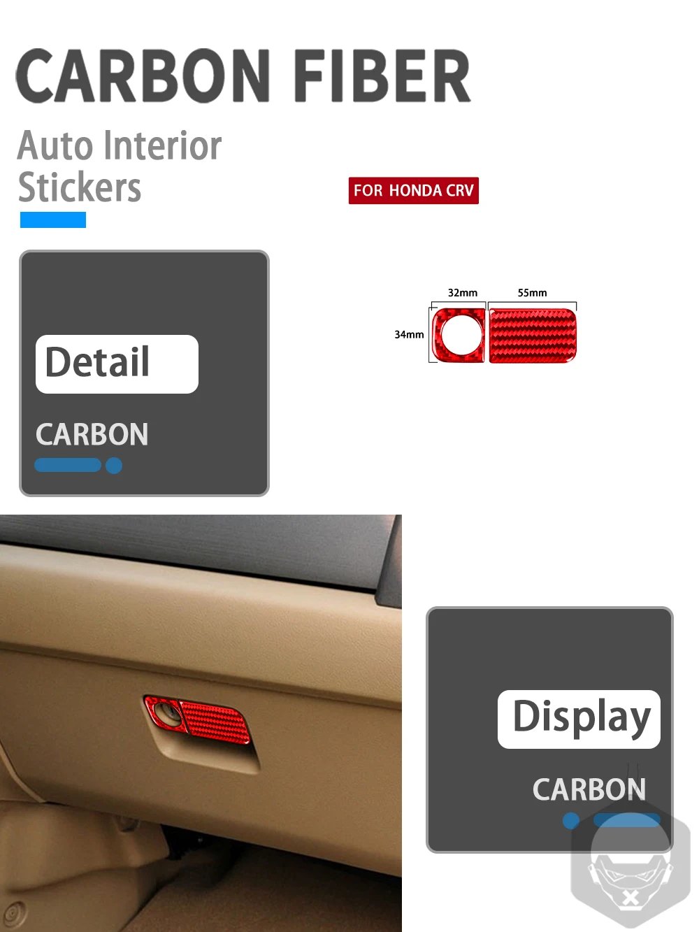 for honda crv 2007 2011 carbon fiber car copilot storage box switch panel frame trim interior decoration sticker car accessories free global shipping