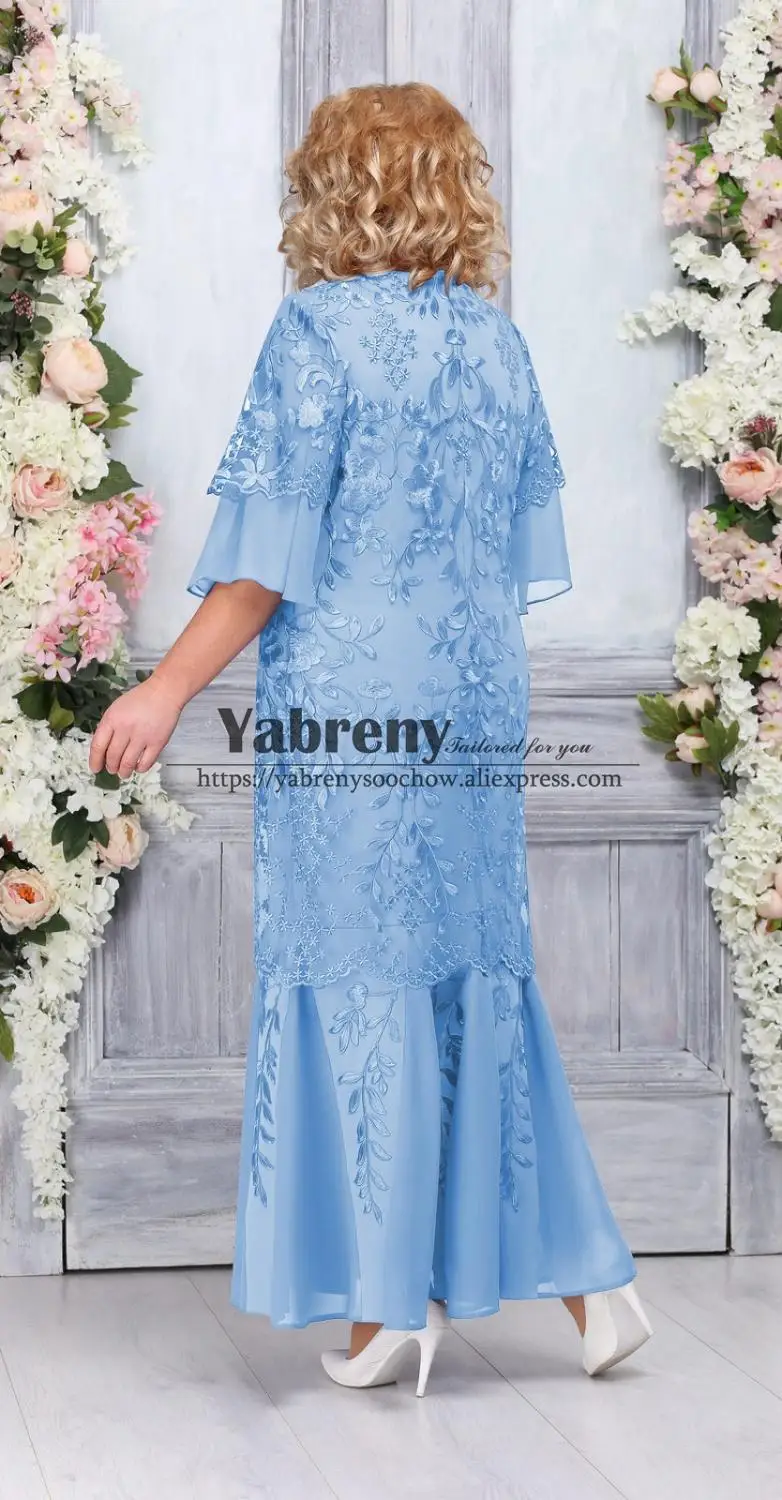 

Plus size Long Mother of the bride dresses with Lace