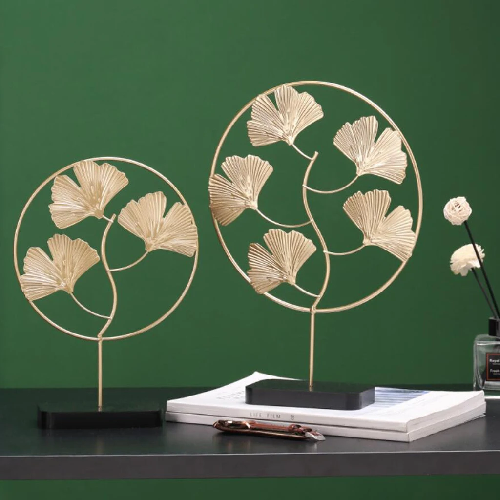 

Роскошная металлическая подставка с золотым узором в виде листьев для гостиной, спальни, рабочего стола