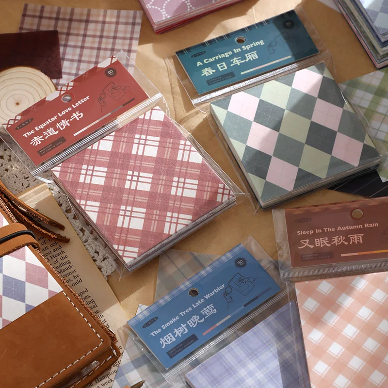 

6packs/LOT north Island series retro creative grid style message memo pad
