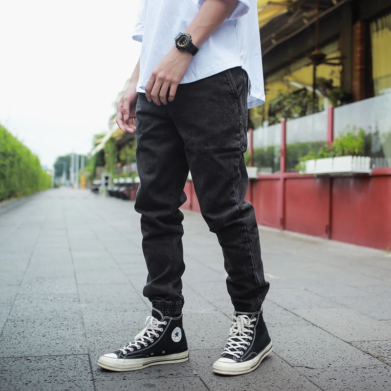 Japanese Style Vintage Fashion Men Jeans Spliced Designer Casual Denim Cargo Pants Men Overalls Streetwear Hip Hop Joggers Jeans