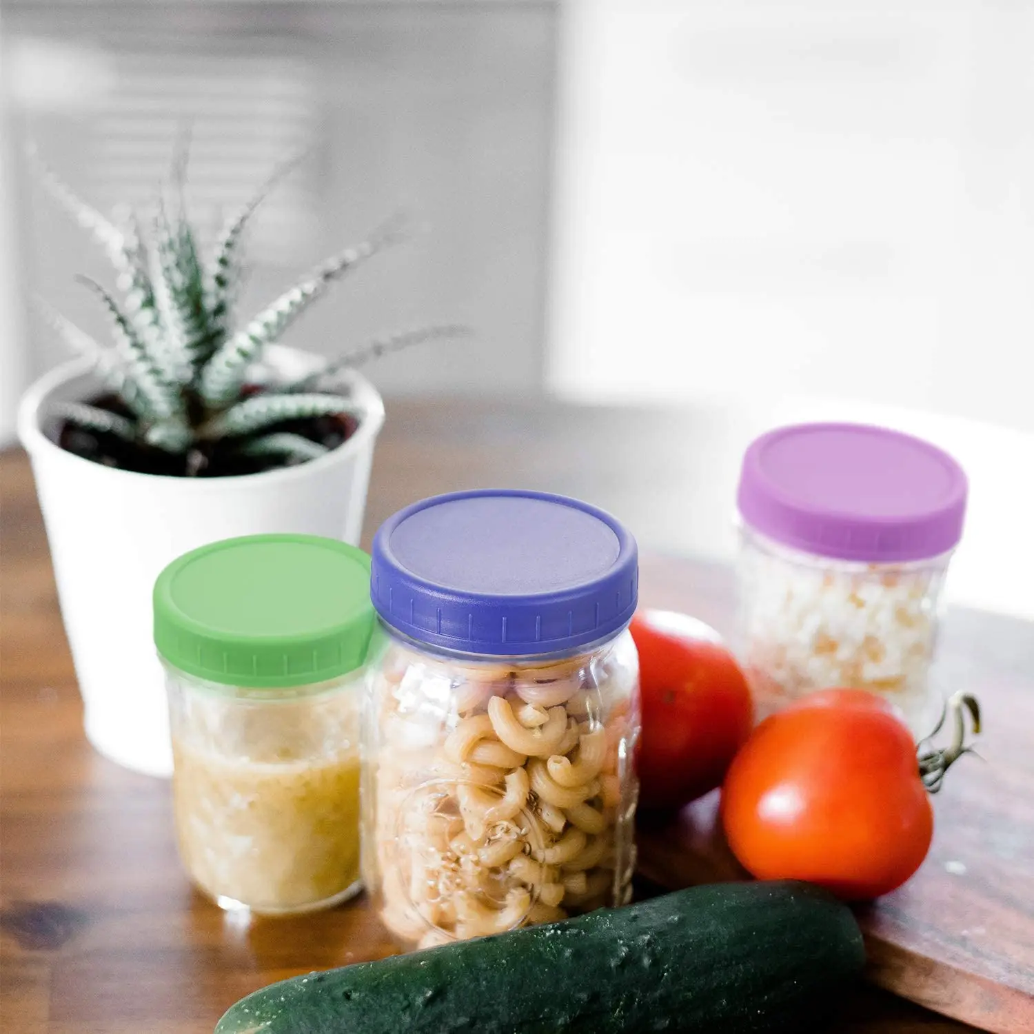 Крышки для банок Mason с широким горлышком цветные пластиковые крышки хранения