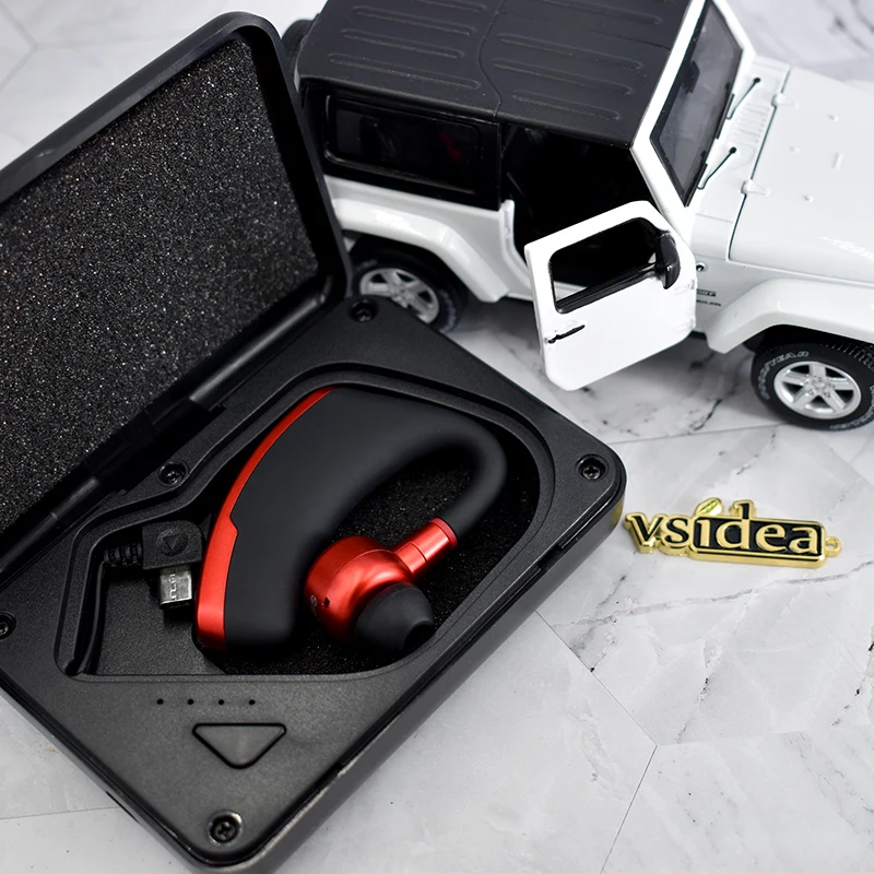 V10 red and BOX V8-PLUS V10 Bluetooth наушники бизнес беспроводные наушники громкой связи с микрофоном для вождения автомобиля вок для iPhone samsung HUAWEI - Цвет: V10 red and BOX