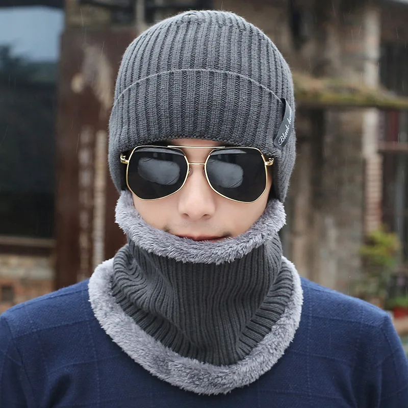 OZyc зимние шапочки для мужчин шарф вязаная шапка шапки маска Gorras Bonnet Теплые Мешковатые Зимние головные уборы для мужчин и женщин Skullies Beanies шапки