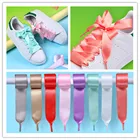 Шнурки из атласной шелковой ленты, 1 пара, ширина 2 см, 20 цветов