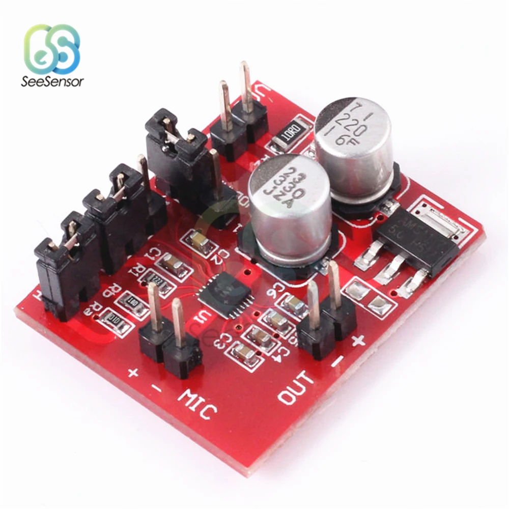 

DC 3.6-12V MAX9814 Electret Microphone Amplifier Board Module With AGC Switch AGC Function