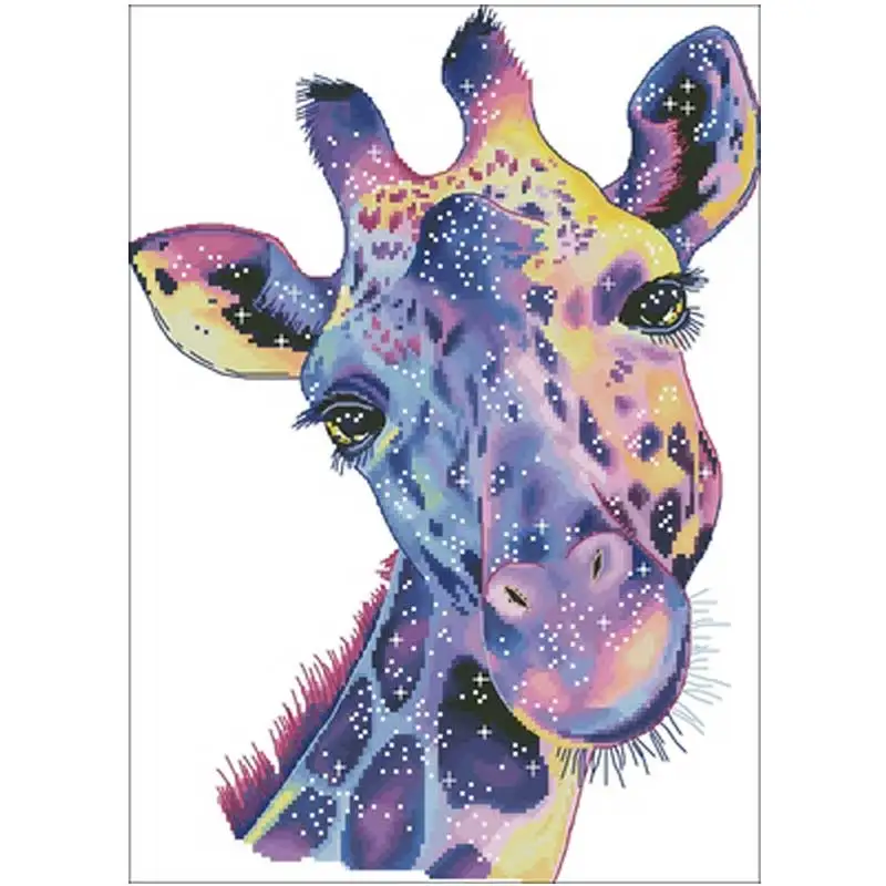

Color deer patterns Counted Cross Stitch 11CT 14CT 18CT DIY Cross Stitch Kits Embroidery Needlework Sets home decor