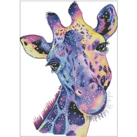 color deer patterns counted cross stitch 11ct 14ct 18ct diy cross stitch kits embroidery needlework sets home decor