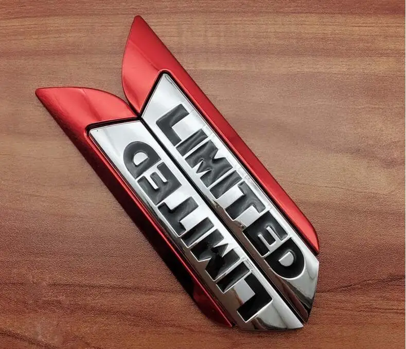

1pair 2pc mix 12cm High Quality Metal Car Emblem TRD sport limited Rear Tail Badge Sticker Logos Black Golden Blue Red decal