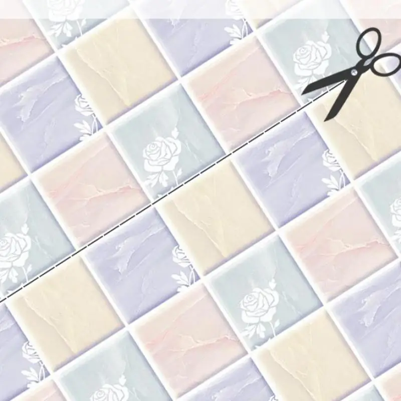 Бумажная наклейка 3d настенная бумага декоративная для детей клейкие края рулоны