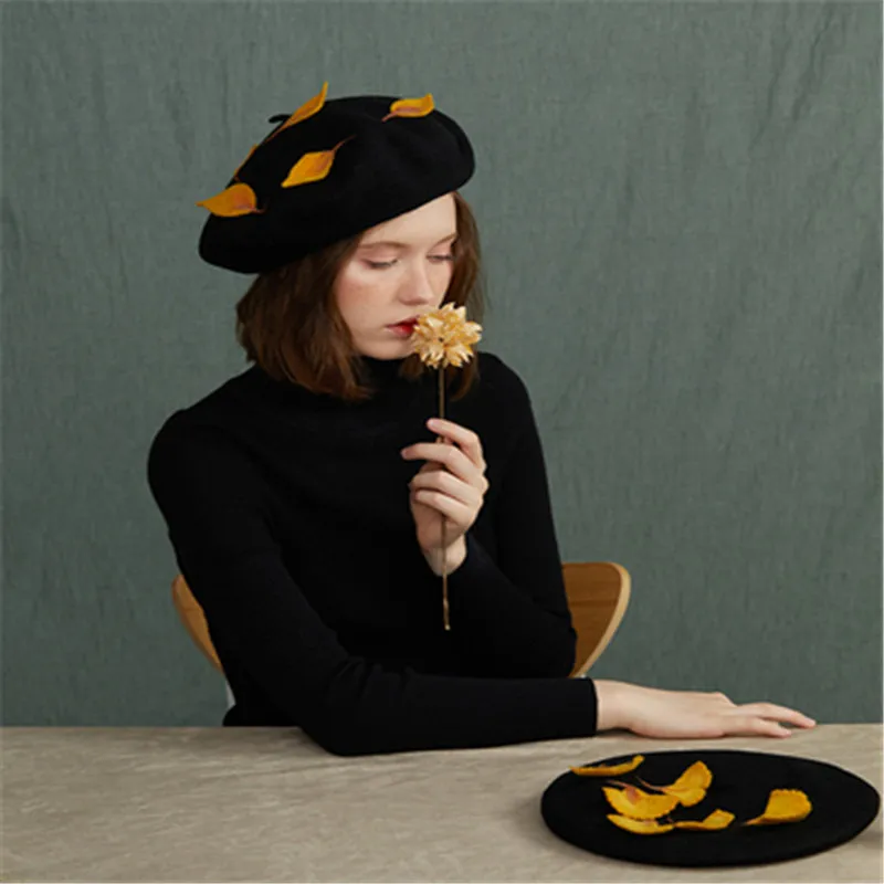 Праздник Для женщин девочек гинкго билоба листьев изготовленные вручную