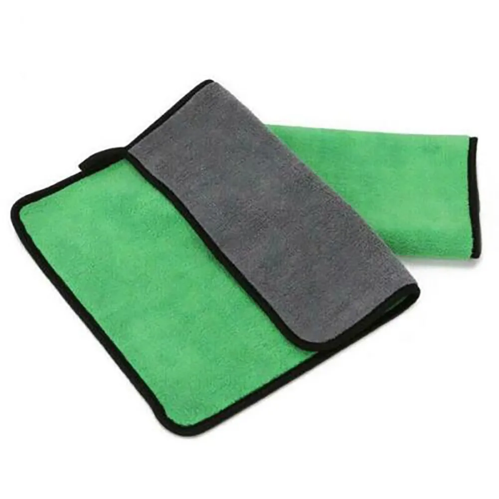 

Polishing Cleaning Towels Car Wash Cloth 30cm X 40cm Drying Green+Grey