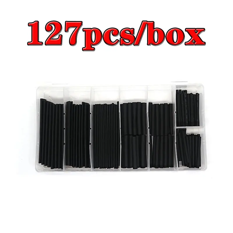 127 шт./компл. Соотношение 2:1 Ассорти Полиолефиновая термоусадочная трубка