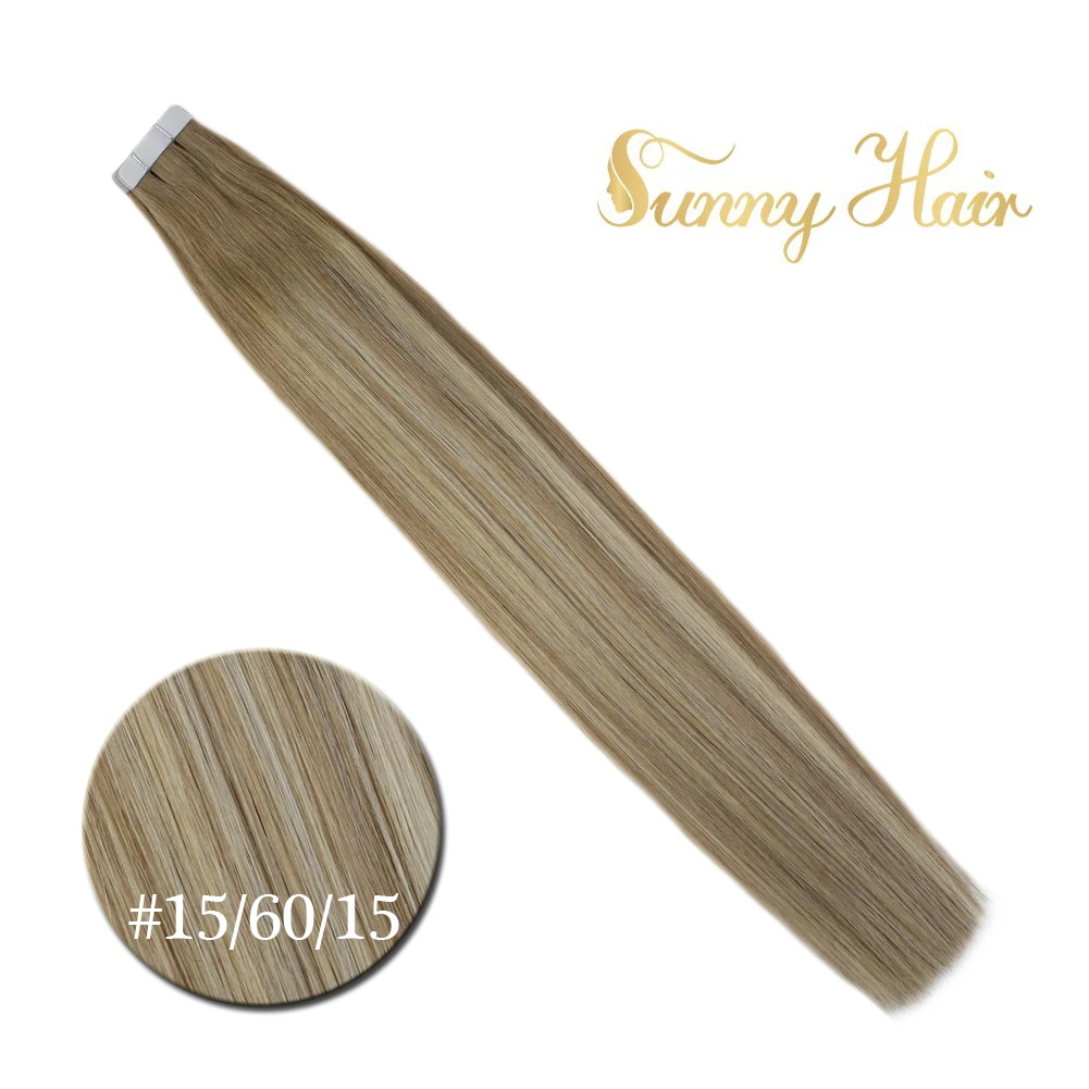 VeSunny на Клейкой Ленте волосы заколках для наращивания настоящие человеческие