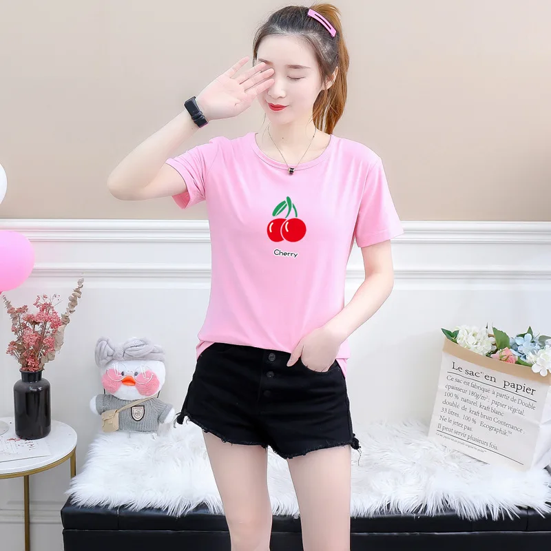 

Аниме футболка 2021 модная женская одежда корейский стиль винтажные милые топы для женщин Летняя женская блузка Рубашки с коротким рукавом ф...