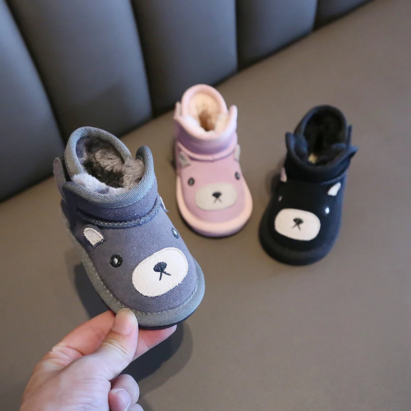 2019 Winter Infant Snow Boots Toddler Girls Boys Non-slip Soft Bottom Warm Outdoor Baby Kids Plush Cotton Shoes | Мать и ребенок