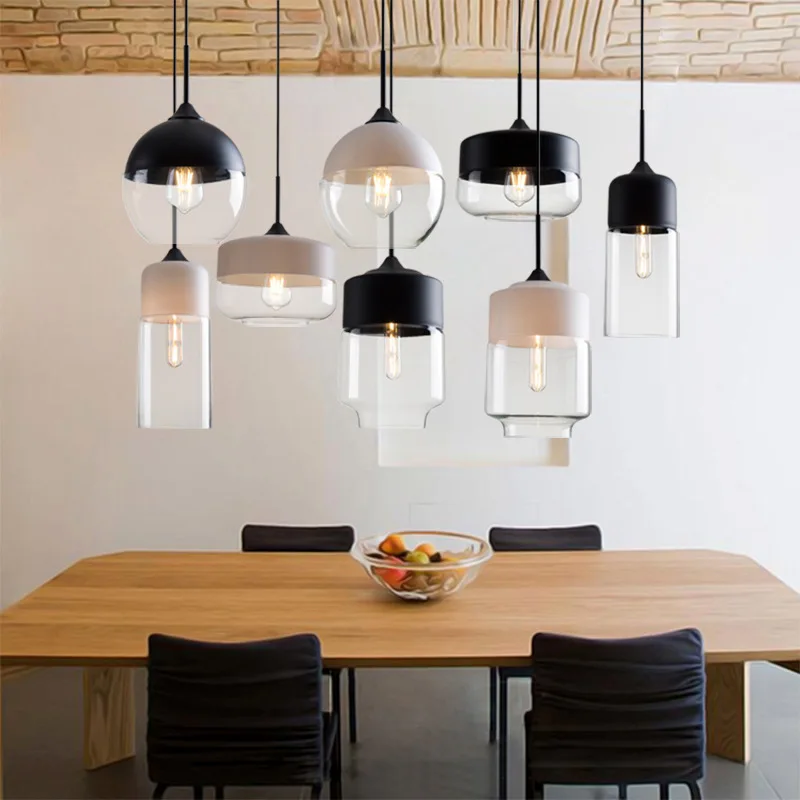 

Vintage Loft Industrial Chandelier Black Gold Bar Stair Hanging Light Dining Glass Ball Retro Glass Loft Gold Chandelier lampen