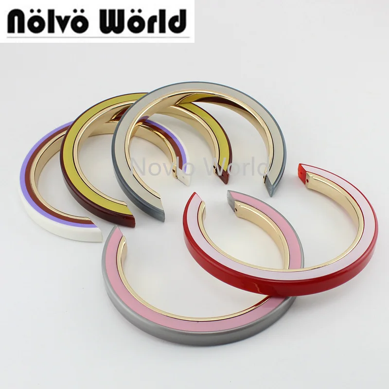2 шт. 7 цветов разноцветные акриловые металлические 3 слойные ручки Arch полукруглые